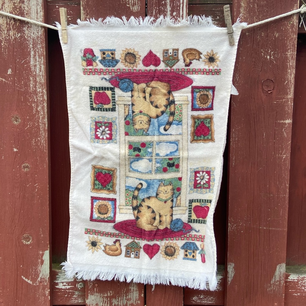 Vintage Cat Dish Towel